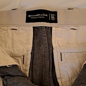 Abercrombie & Fitch Pants, 32x30, blue/grey, linen